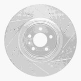 Dynamic Friction 2013-2014 Ford Mustang Front Right Drilled & Slotted Silver Brake Rotor by Dynamic Friction Company 631-54071R