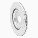 Dynamic Friction 2013-2014 Ford Mustang Front Right Drilled & Slotted Silver Brake Rotor by Dynamic Friction Company 631-54071R