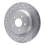 Dynamic Friction 2013-2020 Ford Escape Rear Left Drilled & Slotted Silver Brake Rotor by Dynamic Friction Company 631-54072L