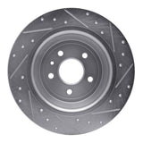 Dynamic Friction 2013-2020 Ford Escape Rear Left Drilled & Slotted Silver Brake Rotor by Dynamic Friction Company 631-54072L
