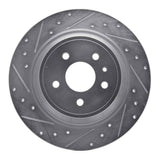 Dynamic Friction 2013-2020 Ford Escape Rear Left Drilled & Slotted Silver Brake Rotor by Dynamic Friction Company 631-54072L