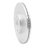 Dynamic Friction 2013-2020 Ford Fusion Front Left Drilled & Slotted Silver Brake Rotor by Dynamic Friction Company 631-54073L