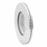 Dynamic Friction 2013-2020 Ford Fusion Front Left Drilled & Slotted Silver Brake Rotor by Dynamic Friction Company 631-54073L