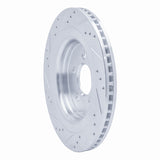Dynamic Friction 2015-2023 Ford Mustang Rear Right Drilled & Slotted Silver Brake Rotor by Dynamic Friction Company 631-54074R
