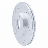 Dynamic Friction 2014-2023 Ford Fiesta (USA/Canada) Front Left Drilled & Slotted Silver Brake Rotor by Dynamic Friction Company 631-54075L
