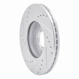 Dynamic Friction 2014-2023 Ford Fiesta (USA/Canada) Front Right Drilled & Slotted Silver Brake Rotor by Dynamic Friction Company 631-54075R