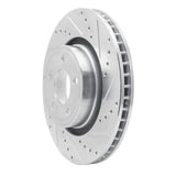 Dynamic Friction 2015-2020 Ford Mustang Front Right Drilled & Slotted Silver Brake Rotor by Dynamic Friction Company 631-54077R