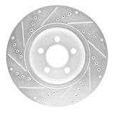 Dynamic Friction 2015-2020 Ford Mustang Front Right Drilled & Slotted Silver Brake Rotor by Dynamic Friction Company 631-54077R