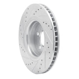 Dynamic Friction 2015-2020 Ford Mustang Front Right Drilled & Slotted Silver Brake Rotor by Dynamic Friction Company 631-54077R
