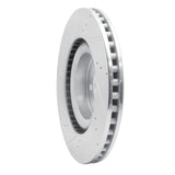 Dynamic Friction 2015-2023 Ford Mustang Front Right Drilled & Slotted Silver Brake Rotor by Dynamic Friction Company 631-54079R