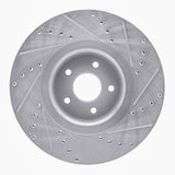 Dynamic Friction 2014-2019 Ford Focus Front Left Drilled & Slotted Silver Brake Rotor by Dynamic Friction Company 631-54082L