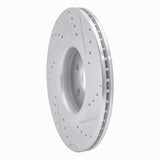 Dynamic Friction 2014-2019 Ford Focus Front Left Drilled & Slotted Silver Brake Rotor by Dynamic Friction Company 631-54082L