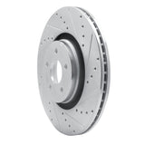 Dynamic Friction 2014-2019 Ford Focus Front Right Drilled & Slotted Silver Brake Rotor by Dynamic Friction Company 631-54082R