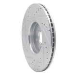Dynamic Friction 2014-2019 Ford Focus Front Right Drilled & Slotted Silver Brake Rotor by Dynamic Friction Company 631-54082R