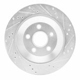Dynamic Friction 2004-2007 Ford Freestar Rear Left Drilled & Slotted Silver Brake Rotor by Dynamic Friction Company 631-54087L