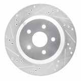 Dynamic Friction 2004-2007 Ford Freestar Rear Left Drilled & Slotted Silver Brake Rotor by Dynamic Friction Company 631-54087L