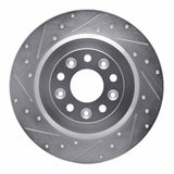 Dynamic Friction 2005-2019 Ford Flex Rear Left Drilled & Slotted Silver Brake Rotor by Dynamic Friction Company 631-54088L