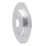 Dynamic Friction 2005-2019 Ford Freestyle Rear Right Drilled & Slotted Silver Brake Rotor by Dynamic Friction Company 631-54088R