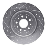 Dynamic Friction 2005-2019 Ford Freestyle Rear Right Drilled & Slotted Silver Brake Rotor by Dynamic Friction Company 631-54088R