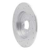 Dynamic Friction 2005-2019 Ford Freestyle Rear Right Drilled & Slotted Silver Brake Rotor by Dynamic Friction Company 631-54088R