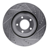 Dynamic Friction 2007-2015 Ford Edge Front Left Drilled & Slotted Silver Brake Rotor by Dynamic Friction Company 631-54089L