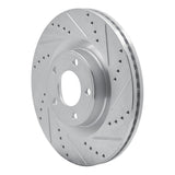 Dynamic Friction 2007-2015 Ford Edge Front Right Drilled & Slotted Silver Brake Rotor by Dynamic Friction Company 631-54089R