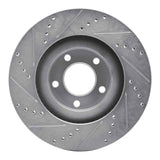 Dynamic Friction 2007-2015 Ford Edge Front Right Drilled & Slotted Silver Brake Rotor by Dynamic Friction Company 631-54089R