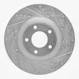 Dynamic Friction 2007-2015 Ford Edge Front Right Drilled & Slotted Silver Brake Rotor by Dynamic Friction Company 631-54089R