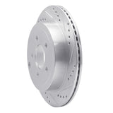 Dynamic Friction 2007-2010 Ford Edge Rear Right Drilled & Slotted Silver Brake Rotor by Dynamic Friction Company 631-54090R