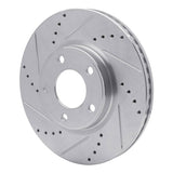 Dynamic Friction 2007-2008 Ford Edge Front Left Drilled & Slotted Silver Brake Rotor by Dynamic Friction Company 631-54091L