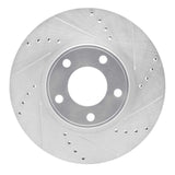 Dynamic Friction 2007-2008 Ford Edge Front Right Drilled & Slotted Silver Brake Rotor by Dynamic Friction Company 631-54091R