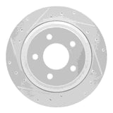 Dynamic Friction 2010-2011 Ford Ranger (USA/Canada) Rear Left Drilled & Slotted Silver Brake Rotor by Dynamic Friction Company 631-54092L