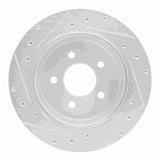 Dynamic Friction 2010-2011 Ford Ranger (USA/Canada) Rear Right Drilled & Slotted Silver Brake Rotor by Dynamic Friction Company 631-54092R
