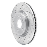 Dynamic Friction 2011-2019 Ford Explorer Front Left Drilled & Slotted Silver Brake Rotor by Dynamic Friction Company 631-54094L