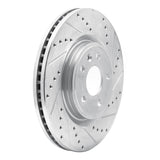 Dynamic Friction 2011-2019 Ford Flex Front Right Drilled & Slotted Silver Brake Rotor by Dynamic Friction Company 631-54094R