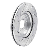 Dynamic Friction 2011-2019 Ford Flex Front Right Drilled & Slotted Silver Brake Rotor by Dynamic Friction Company 631-54094R