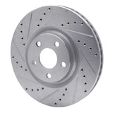Dynamic Friction 2015-2020 Ford Edge Front Left Drilled & Slotted Silver Brake Rotor by Dynamic Friction Company 631-54095L
