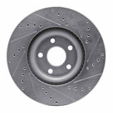 Dynamic Friction 2015-2020 Ford Edge Front Left Drilled & Slotted Silver Brake Rotor by Dynamic Friction Company 631-54095L
