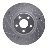 Dynamic Friction 2015-2020 Ford Edge Front Left Drilled & Slotted Silver Brake Rotor by Dynamic Friction Company 631-54095L