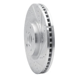 Dynamic Friction 2015-2020 Ford Police Responder Hybrid Front Right Drilled & Slotted Silver Brake Rotor by Dynamic Friction Company 631-54095R