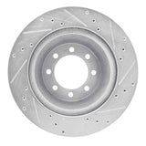 R1 Concepts 1968-1976 Ford E-350 Econoline Front Right Drilled & Slotted Silver Brake Rotor