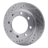R1 Concepts 1976-1979 Ford F-250 4WD (Excl Super Duty) Front Left Drilled & Slotted Silver Brake Rotor by R1 Concepts 631-54103L