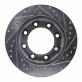 R1 Concepts 1976-1979 Ford F-250 4WD (Excl Super Duty) Front Left Drilled & Slotted Silver Brake Rotor by R1 Concepts 631-54103L
