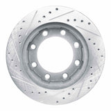 R1 Concepts 1976-1979 Ford F-250 4WD (Excl Super Duty) Front Right Drilled & Slotted Silver Brake Rotor by R1 Concepts 631-54103R