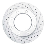 R1 Concepts 1976-1979 Ford F-250 4WD (Excl Super Duty) Front Right Drilled & Slotted Silver Brake Rotor by R1 Concepts 631-54103R