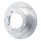 R1 Concepts 1977-1979 Ford F-350 4WD (Excl Super Duty) Front Left Drilled & Slotted Silver Brake Rotor by R1 Concepts 631-54104L