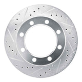 R1 Concepts 1977-1979 Ford F-350 4WD (Excl Super Duty) Front Left Drilled & Slotted Silver Brake Rotor by R1 Concepts 631-54104L