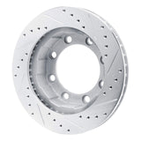 R1 Concepts 1977-1979 Ford F-350 4WD (Excl Super Duty) Front Left Drilled & Slotted Silver Brake Rotor by R1 Concepts 631-54104L