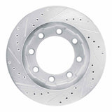 R1 Concepts 1977-1979 Ford F-250 4WD (Excl Super Duty) Front Right Drilled & Slotted Silver Brake Rotor by R1 Concepts 631-54104R