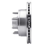 R1 Concepts 1980-1985 Ford E-250 Econoline Club Wagon Front Left Drilled & Slotted Silver Brake Rotor